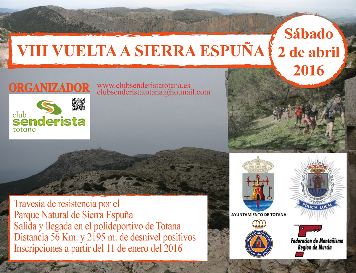 Cartel VIII Vuelta  Sierra Espuña 2016