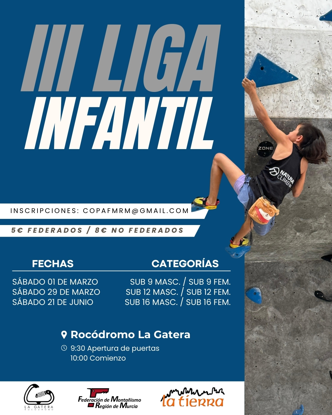 III liga infantil cartel pruebas